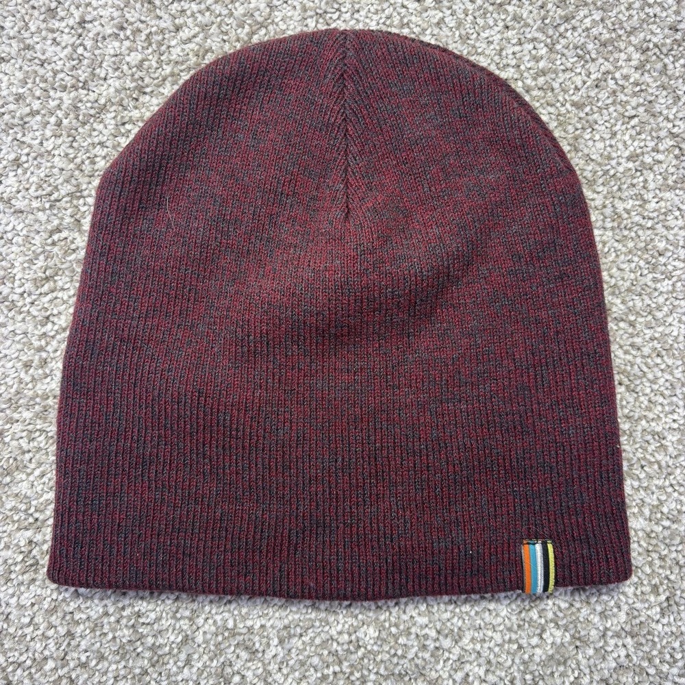 Smartwool Beanie Mens One Size Red Merino Wool Knit Thermal Winter Hat